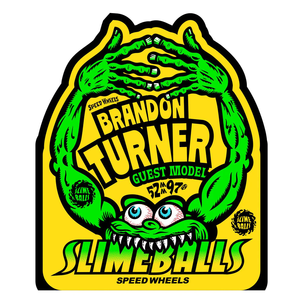 52mm Brandon Turner Chubbies 97a Slime Balls Skateboard Wheels