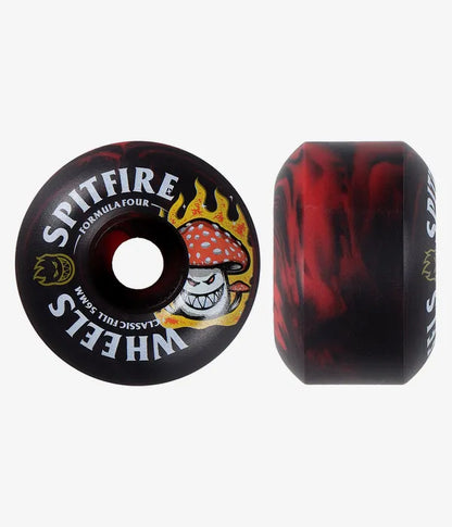 Spitfire Formula Four Shroom Bighead Classic Full Wheels (black red swirl) 56 mm 99A 4 Pack