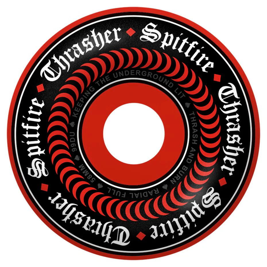 Spitfire x Thrasher F4 Oath Radial Full 58mm 99a Skateboard Wheels