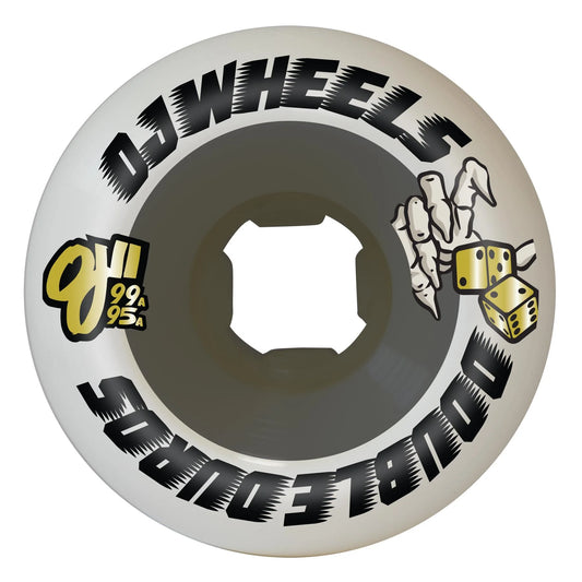 58mm Double Duro White Black Mini Combo 99a/95a OJ Skateboard Wheels
