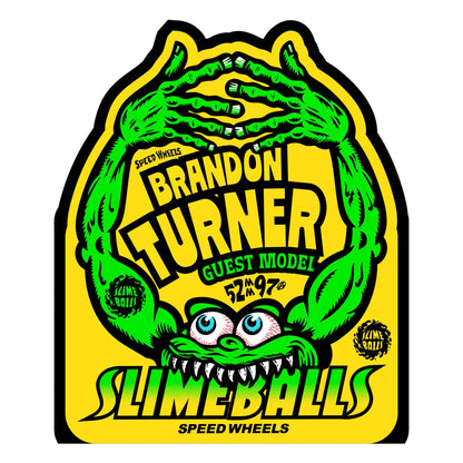 52mm Brandon Turner Chubbies 97a Slime Balls Skateboard Wheels