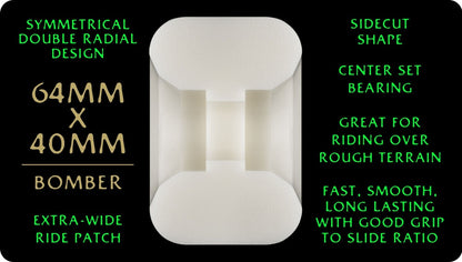 POWELL DRAGON FORMULA GREEN BOMBER 64MM x 40MM 88A (Set of 4)