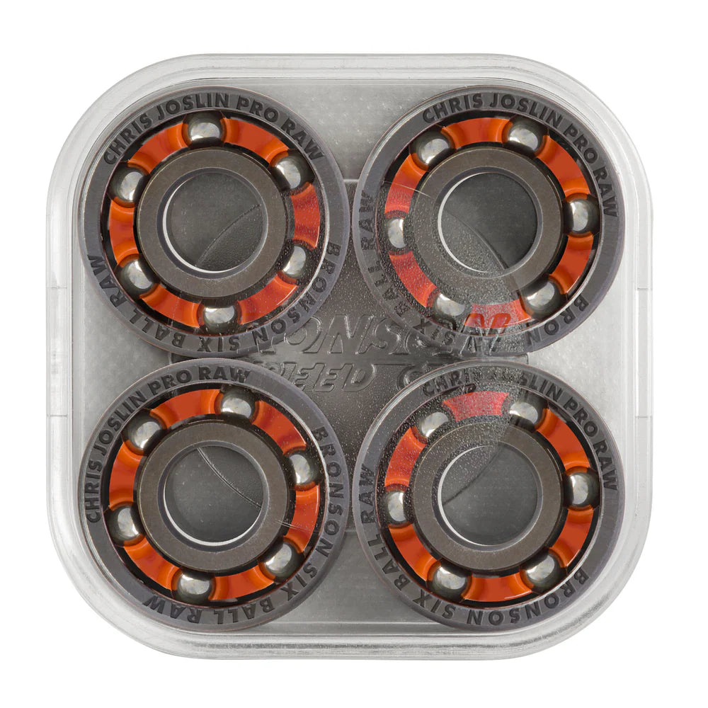 Chris Joslin 6-Ball Raw Bronson Skateboard Bearings