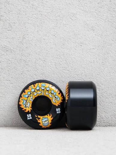 Spitfire 58mm 80HD Conical Full Chrome Venom Black Skateboard Wheels